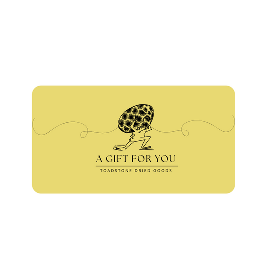 Toadstone Dried Goods and Teas gift card.